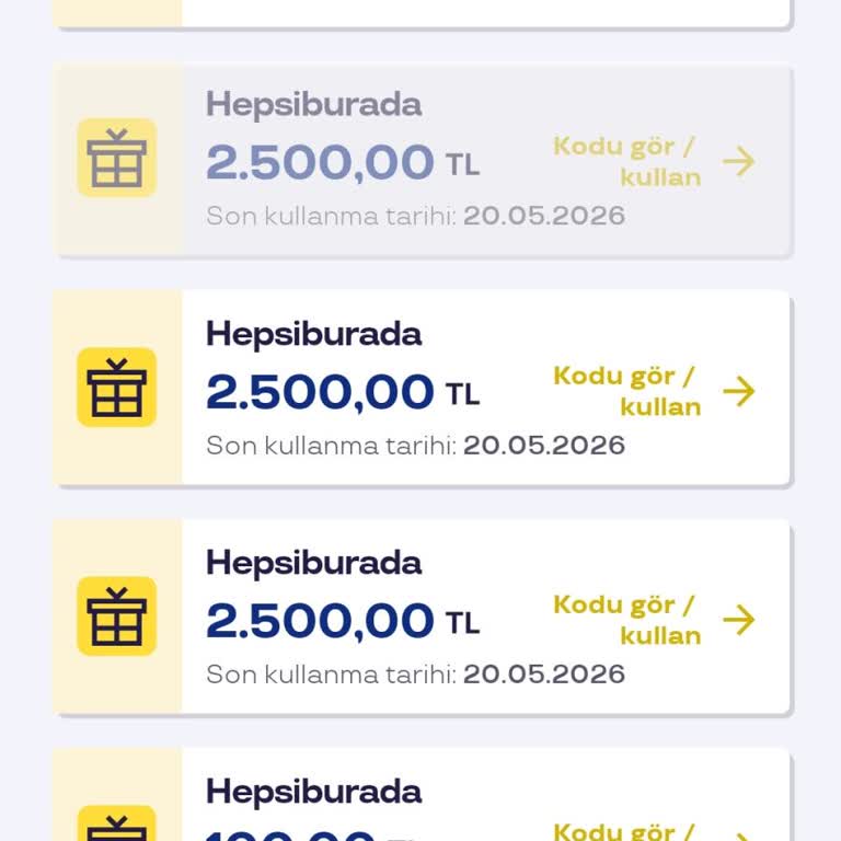 Hediye Çeki Seçenekleri Ve Kod Kullanımında Yaşanan Sorun