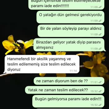 Peşin Ödeme Yapılan Yatak Teslim Edilmiyor, İletişim Kurulamıyor!