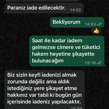 İade Edilmeyen Ücretle Mağdur Edildim