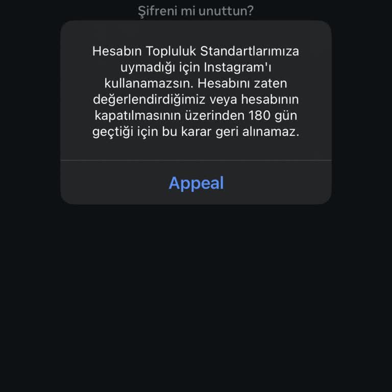 Hiçbir Kuralı İhlal Etmeden Kapatılan Instagram Hesabımın Geri Açılmasını İstiyorum