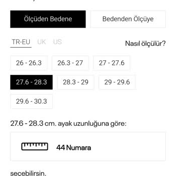 FLO Mağazasında Sürekli Hatalı Beden Kılavuzu Sorunu