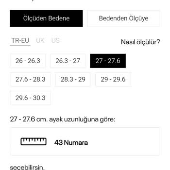 FLO Mağazasında Sürekli Hatalı Beden Kılavuzu Sorunu