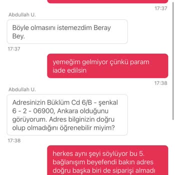 Teslim Edilmeyen Sipariş İçin Destek Alamıyorum