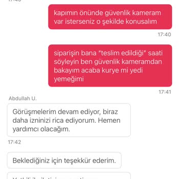 Teslim Edilmeyen Sipariş İçin Destek Alamıyorum