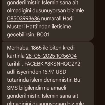 Bildirimsiz Yabancı İşlemlerle Kartımdan Yüksek Tutar Çekildi