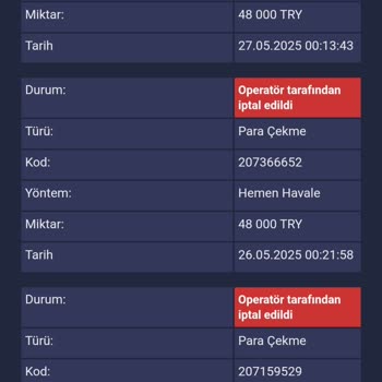 Kazanç Çekiminde Sürekli Red Ve Belge Talebi Sonrası Para İadesi