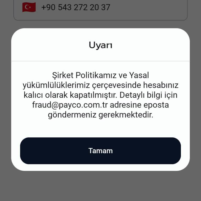 Payco Hesabım Kapandı, Param İade Edilmedi