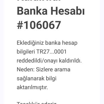 Banka Hesabı Ekleme İşleminde Sürekli Güvenlik Kontrolü Hatası Alıyorum