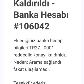 Banka Hesabı Ekleme İşleminde Sürekli Güvenlik Kontrolü Hatası Alıyorum