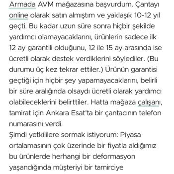 Vakko Müşteri Hizmetlerinde Hayal Kırıklığı Ve İlgisizlik