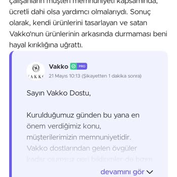 Vakko Müşteri Hizmetlerinde Hayal Kırıklığı Ve İlgisizlik
