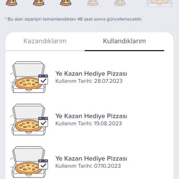 Ye Kazan Hediyesi Pizzalarım Sebepsizce Silindi