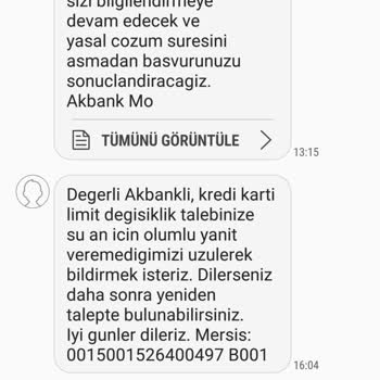 Akbank Akses Kart Limiti Artırılmıyor, Eğitim Ücreti Ödeyemiyorum