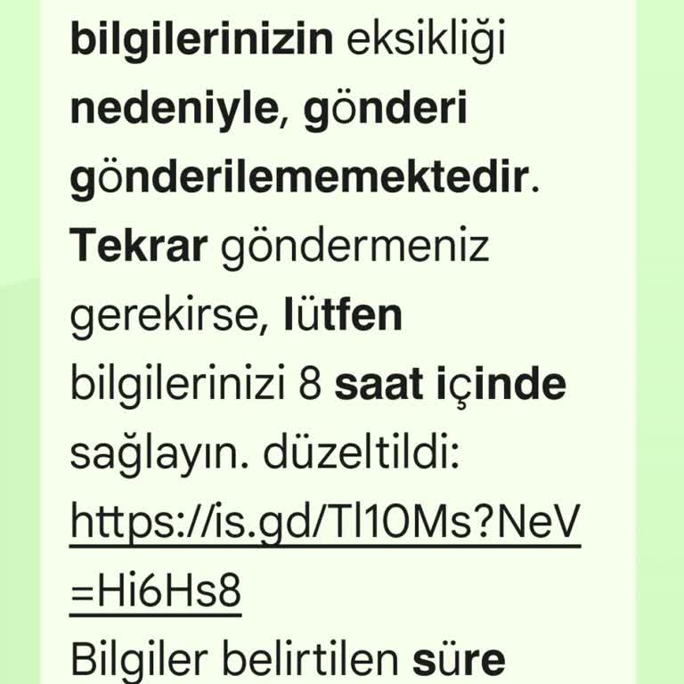 PTT Teslimat Hatırlatıcısı Adıyla Gelen Sahte Mesaj Ve Kişisel Veri İhlali Endişesi