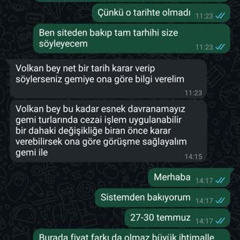 Rezervasyon Değişikliğinde Yüksek Fiyat Farkı Ve İletişim Sorunu