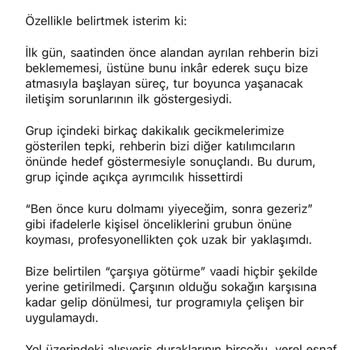 Bellima Tur GAP Turu Deneyiminde Hayal Kırıklığı Ve Yetersiz Müşteri İletişimi