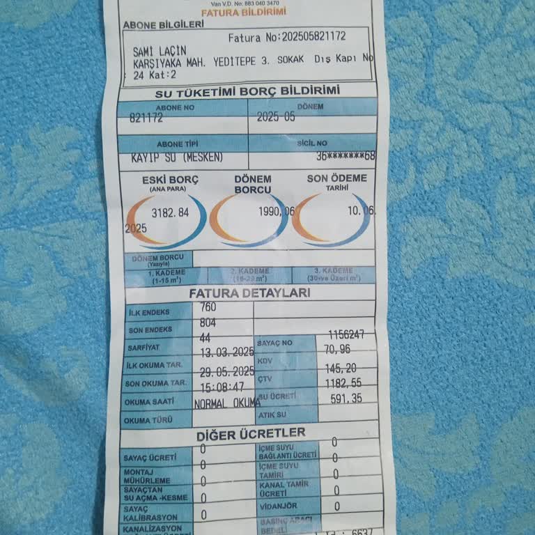 Su Faturasında Beklenmedik Yüksek ÇTV Ücretiyle Şaşkınlık Yaşadım