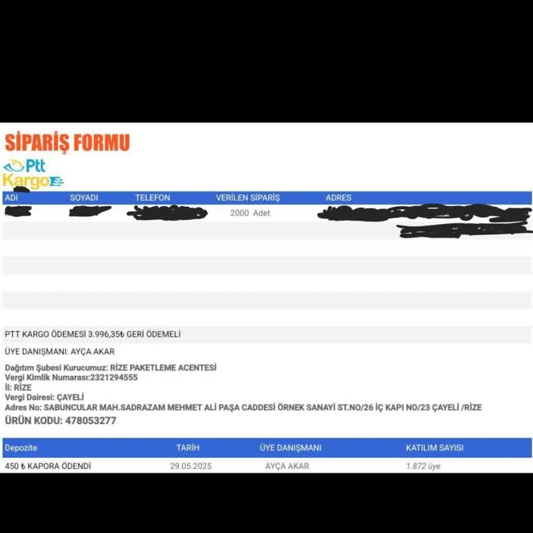 Rize Paketleme Acentası Yanılttı