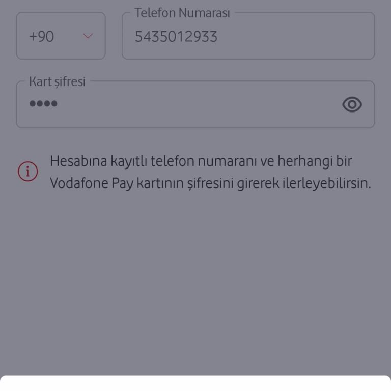 Vodafone Pay Hesabıma Giriş Yapamıyorum, Şifre Sıfırlama Hatası Yaşıyorum