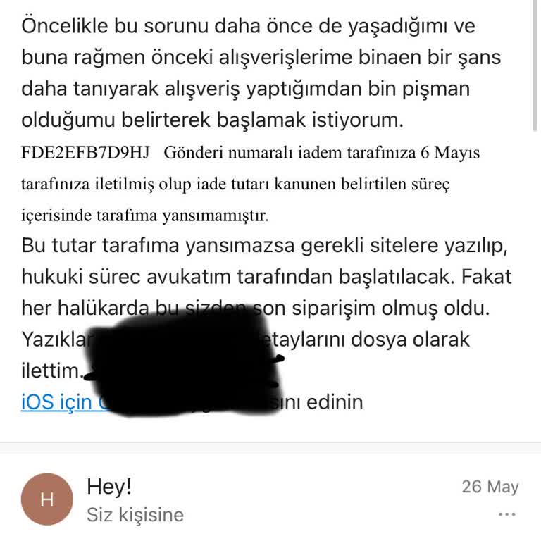 Touché Privé İade Sürecinde Yaşanan Gecikmeler ve Müşteri Memnuniyetsizliği