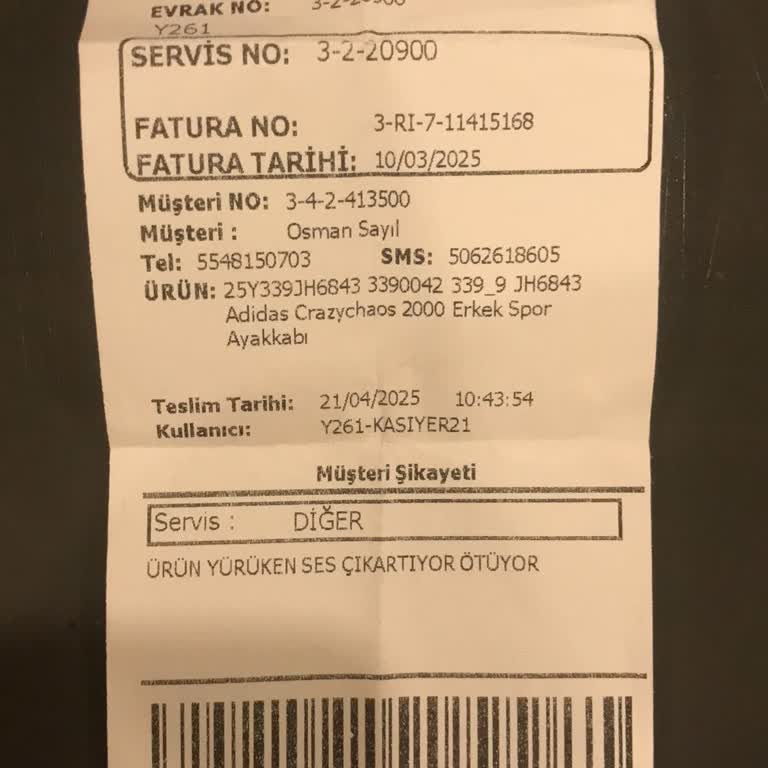Adidas Ayakkabıda 2 Hafta Sonra Ses Sorunu Ve Uzayan İnceleme Süreci