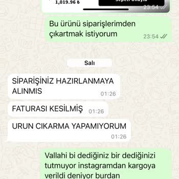Birissine Siparişimde İletişim Yok İade Yapılmadı