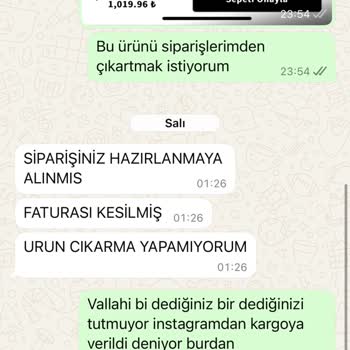 Birissine Siparişimde İletişim Yok İade Yapılmadı