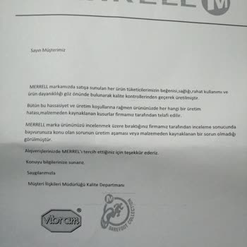 Satın Aldığım Merrell Ayakkabıda 6 Ayda Açılma Ve Astar Parçalanması Sorunu
