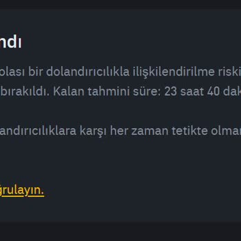Binance Hesabımdaki Paramı BTCTURK'e Çekemiyorum