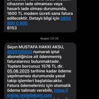 İptal Edilen Aboneliğe Borç Mesajları Ve İletişim Sorunu