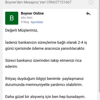 Boyner'den İade Edilmeyen Ürün Ve Sürekli Oyalama