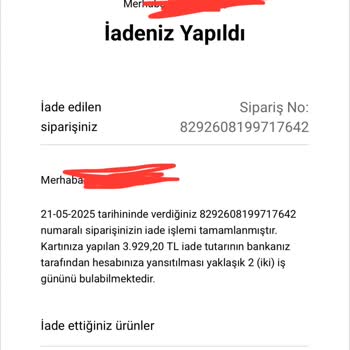 Siparişim Hiçbir Gelişme Olmadan İptal Edildi Müşteri Hizmetleri Tatmin Edici Değildi