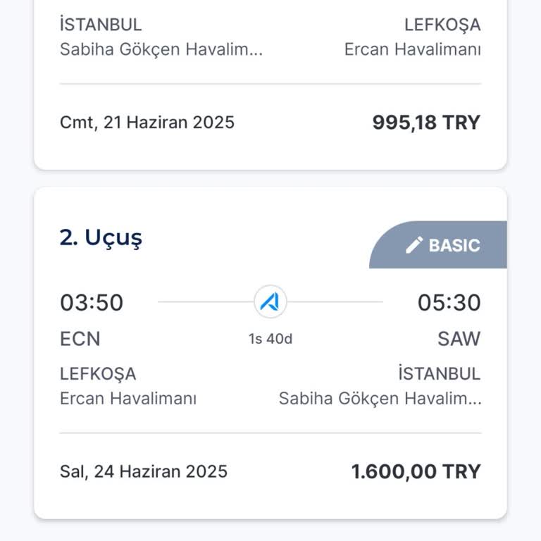 Aynı Uçuş İçin Kısa Sürede Bilet Fiyatı Farkı Mağduriyeti
