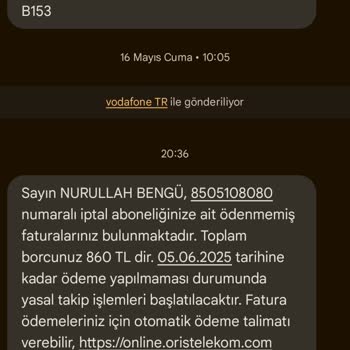 Kullanmadığım Hizmet İçin Haksız Borçlandırma