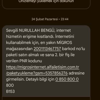 Kullanmadığım Hizmet İçin Haksız Borçlandırma