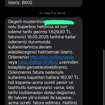 Superbox Ek Paket Ücreti Ve Mesaj Bilgilendirmesi Sorunu