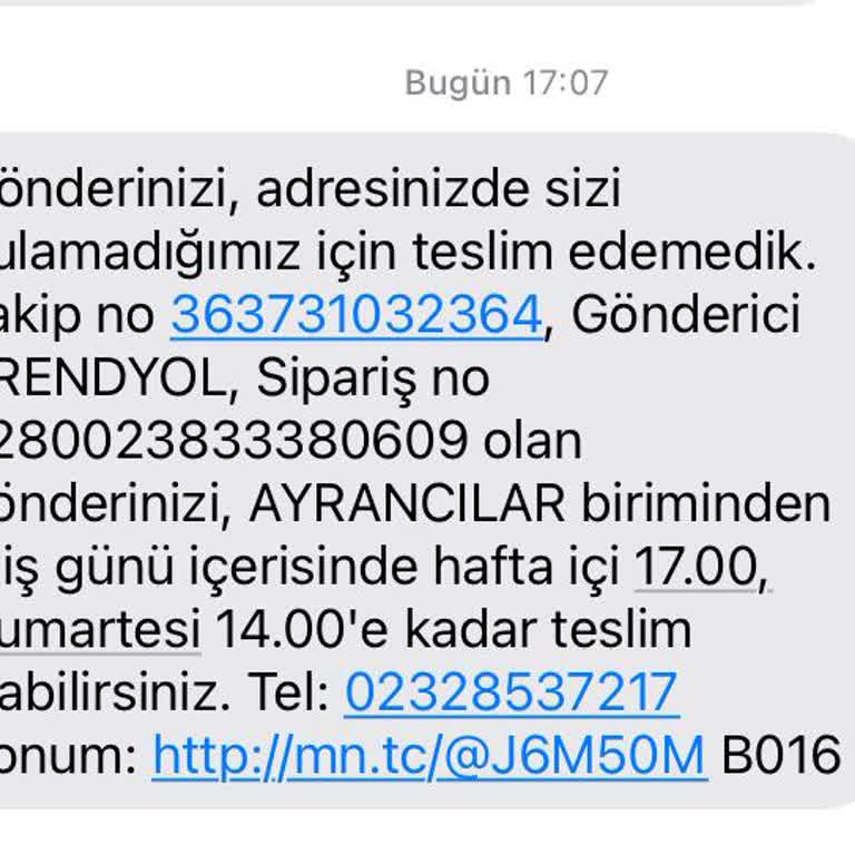 Kargo Şirketi Adrese Uğramadan Teslim Edilemedi Mesajı Gönderdi