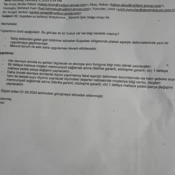 7 Aylık Yeni Vaillant Kombide Tekrarlayan Eşanjör Arızası Ve Mağduriyet