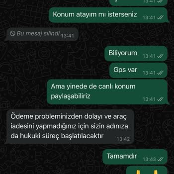 Araç Kiralama Sürecinde Yaşanan İletişim ve Hizmet Sorunları