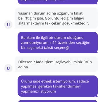 N11 Canlı Destekte Taksitlendirme Sorunu Ve Yetersiz Destek Deneyimi