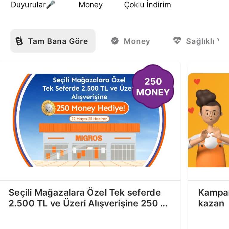 Migros Kampanya Hakkı Olan Money Puanlarım Yüklenmedi