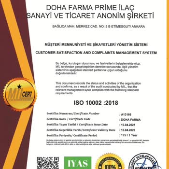 Ürün Güvenilirliği İçin Sertifika Talebi