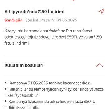 Vodafone Fatura İndirimi Kampanyası Hakkında Yanıltıcı Bilgilendirme Ve Mağduriyet