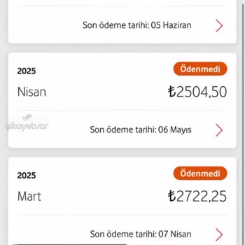 Vodafone Fazla Fatura Yansıttı Mobil Ödeme