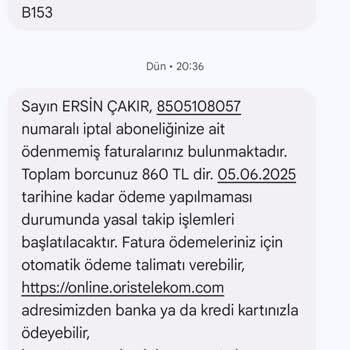 Kullanmadığım Dönem İçin Haksız Fatura Ve Yasal Takip Tehdidi