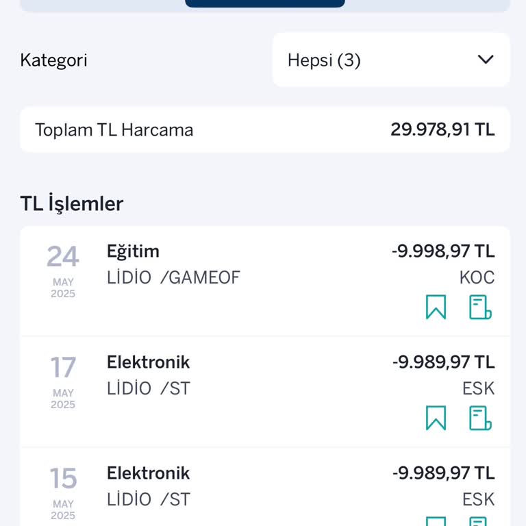 Lidio Ödeme Hizmetleri Bilgim Dışında Yapılan Yüksek Tutarlı Harcamalar İçin İade Talebi