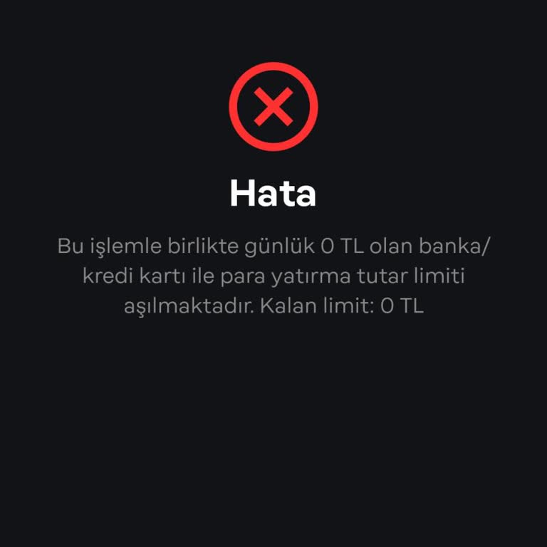 Papara Hesabımda Para Yatırma Limiti Sorunu Ve İşlem Engeli!