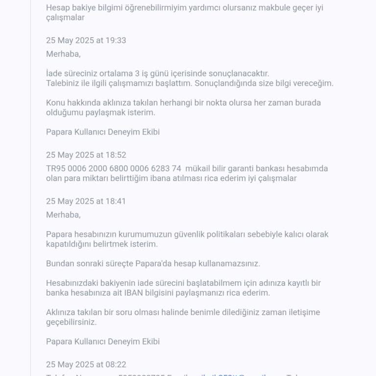 Papara Hesabındaki Parama Erişemiyorum, Destek Yetersiz Ve Şeffaf Değil