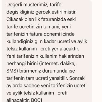 Onayladığım Tarifeden Yüksek Fatura Ve Açıklama Eksikliği