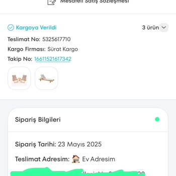 A101'den Alınan Bahçe Mobilyası Evime Teslim Edilmedi